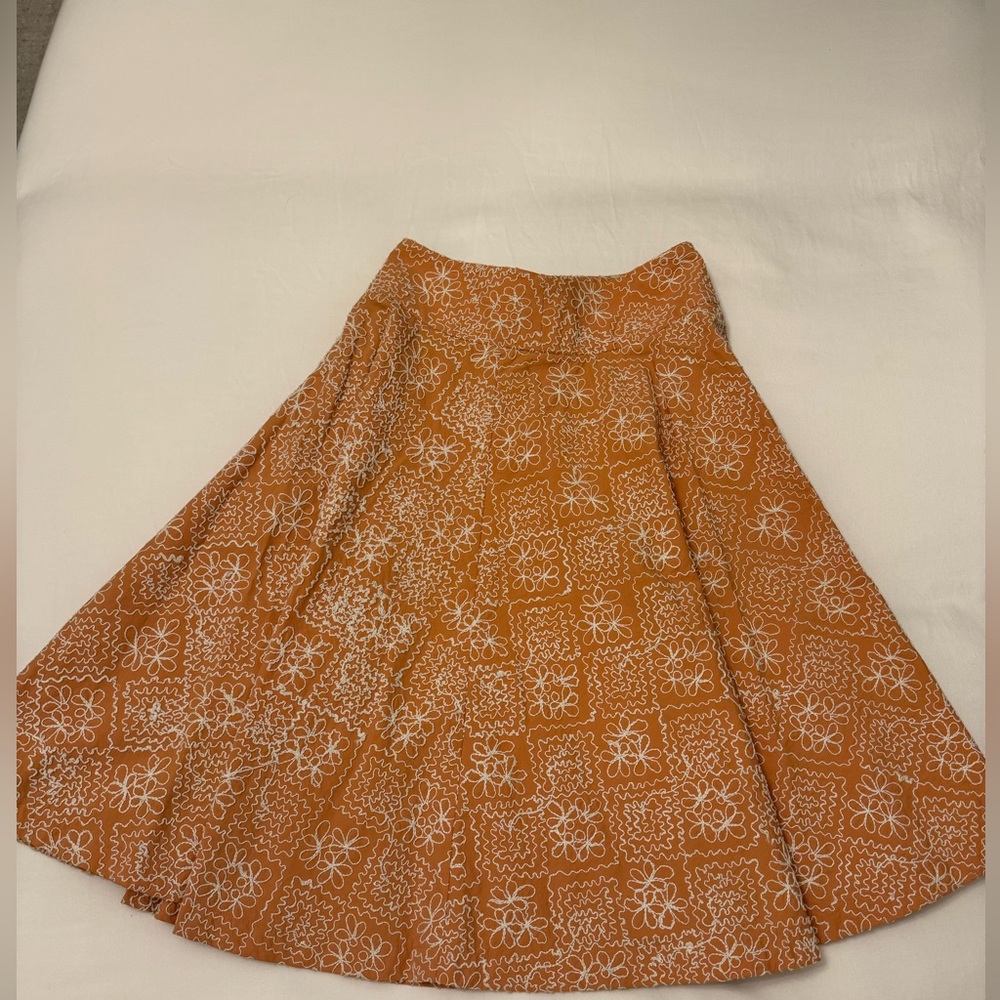 Robert Rodriguez Embroiled Midi Skirt
